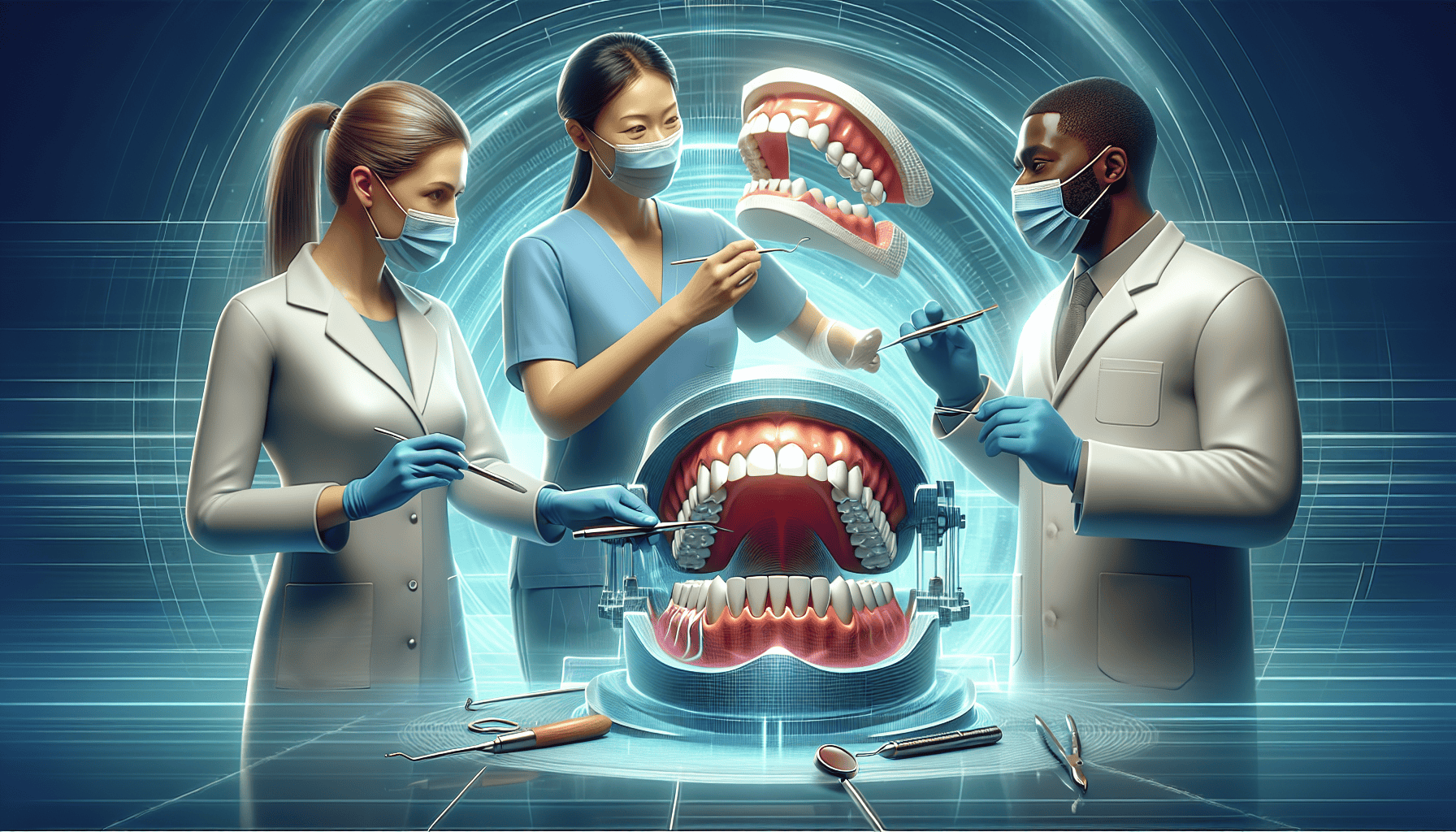 Illustration of collaboration between practitioners in Myobrace therapy